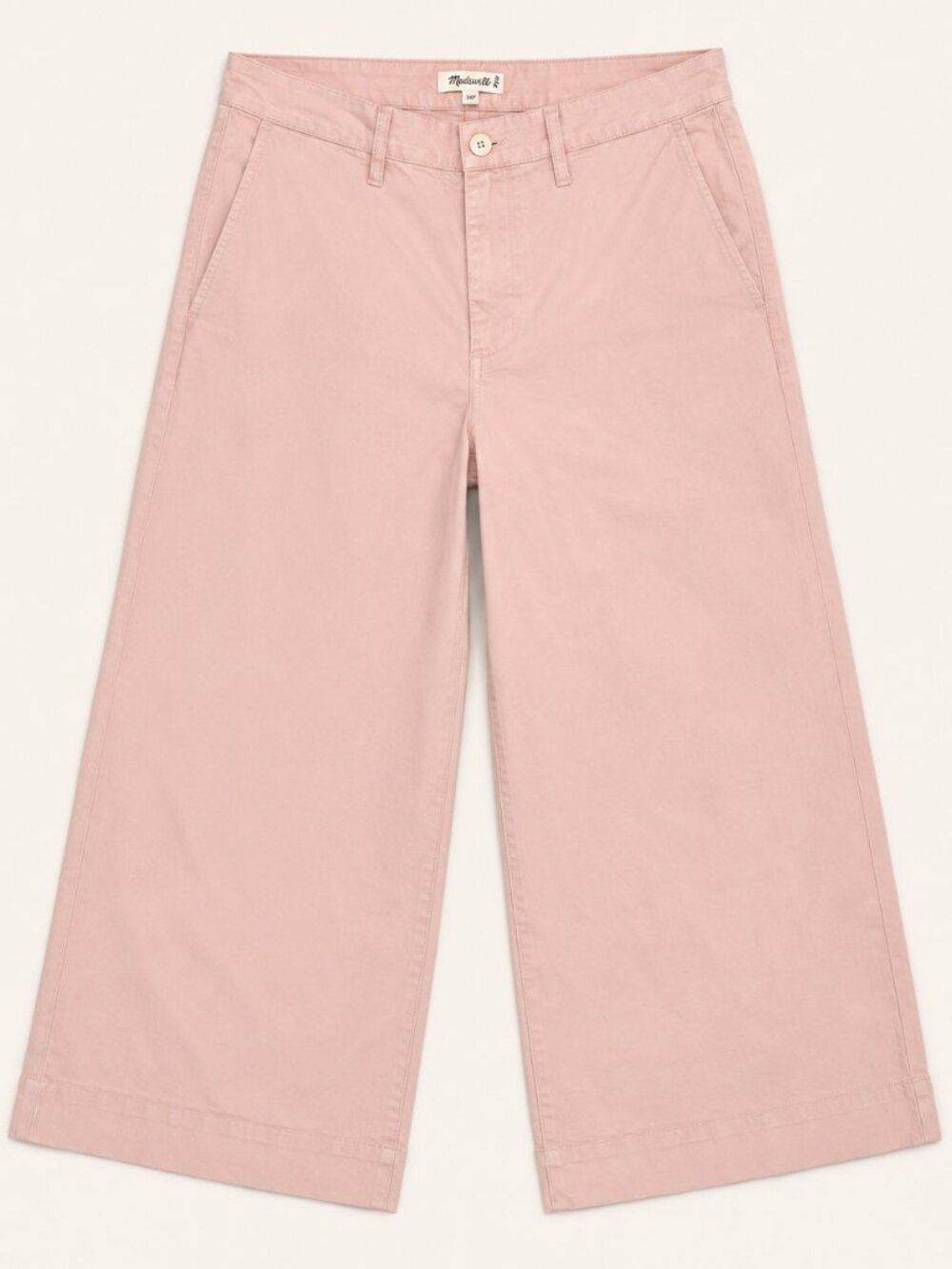 Madewell Pink Wide Leg Crop Pants 34P Pink Oyster